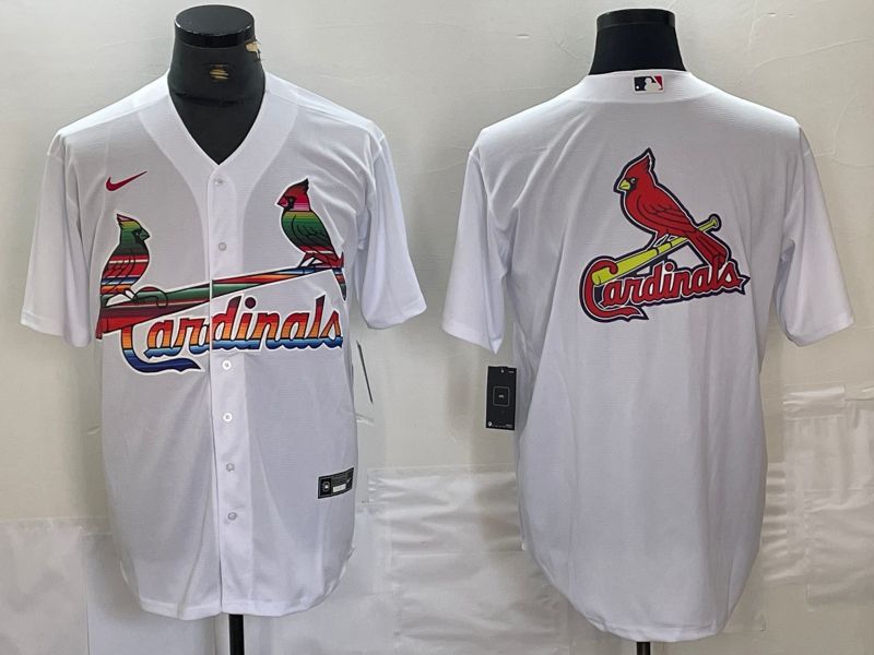 Men St.Louis Cardinals Blank White Nike Game MLB Jersey style 1